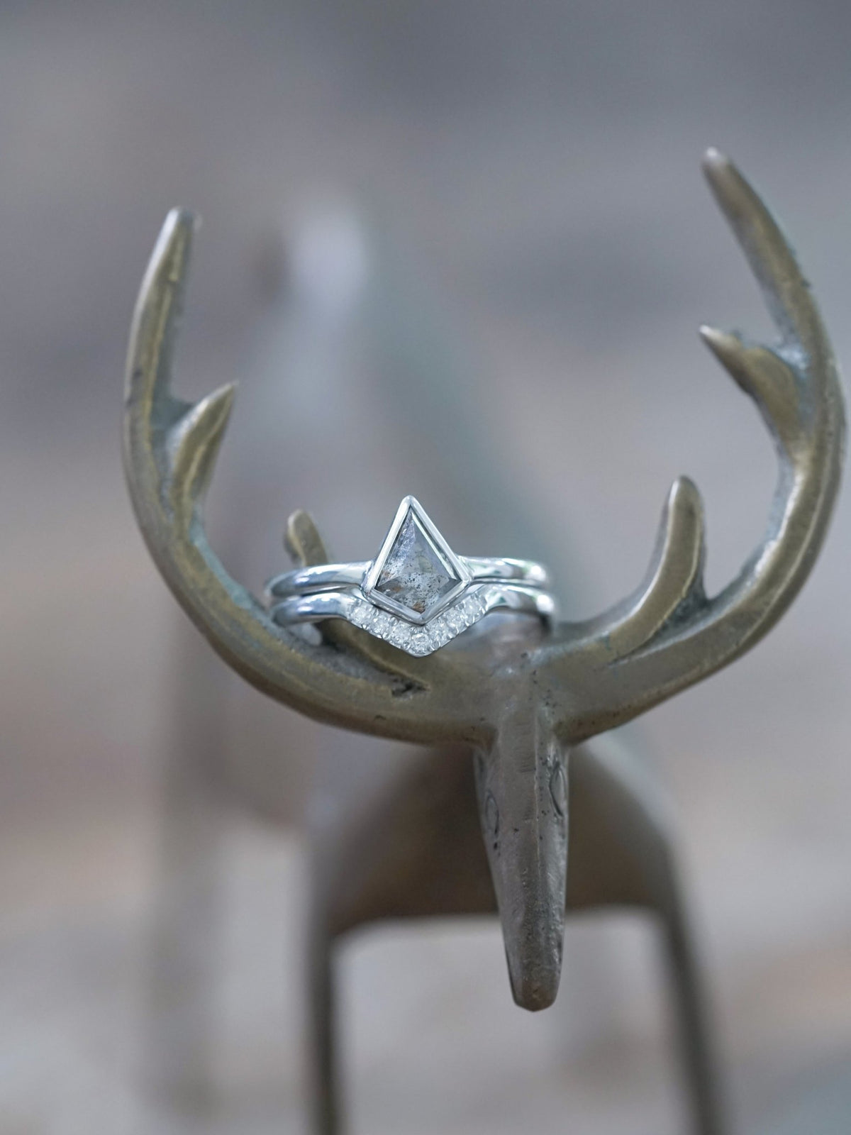 Kite Diamond Ring Set in White Gold - Gardens of the Sun | Ethical Jewelry