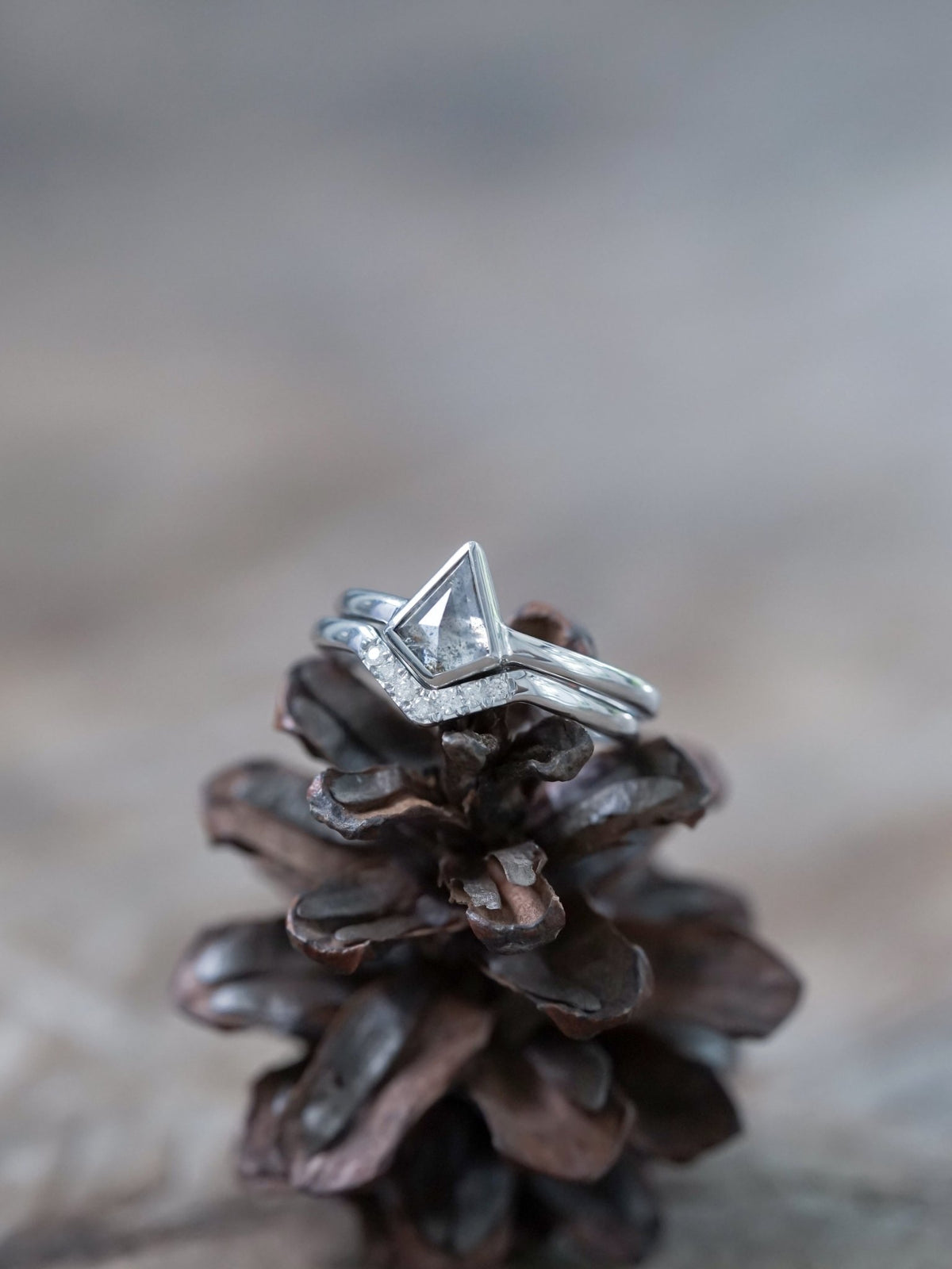 Kite Diamond Ring Set in White Gold - Gardens of the Sun | Ethical Jewelry
