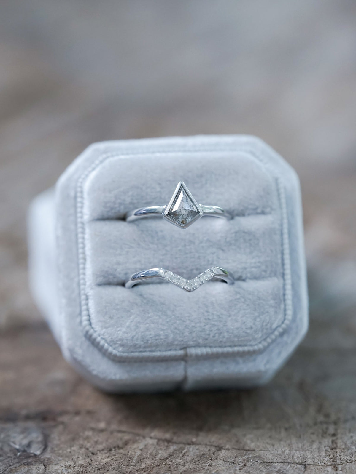 Kite Diamond Ring Set in White Gold - Gardens of the Sun | Ethical Jewelry