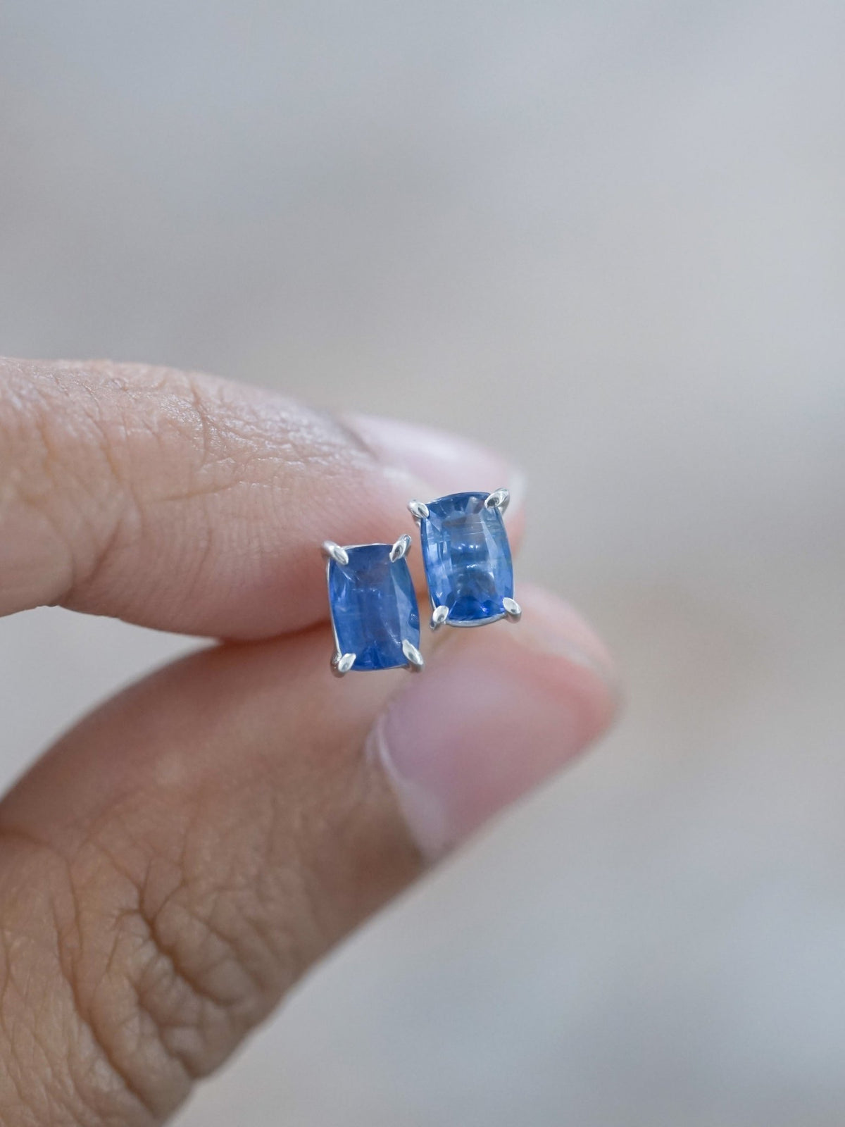 Kyanite Earrings - Gardens of the Sun | Ethical Jewelry