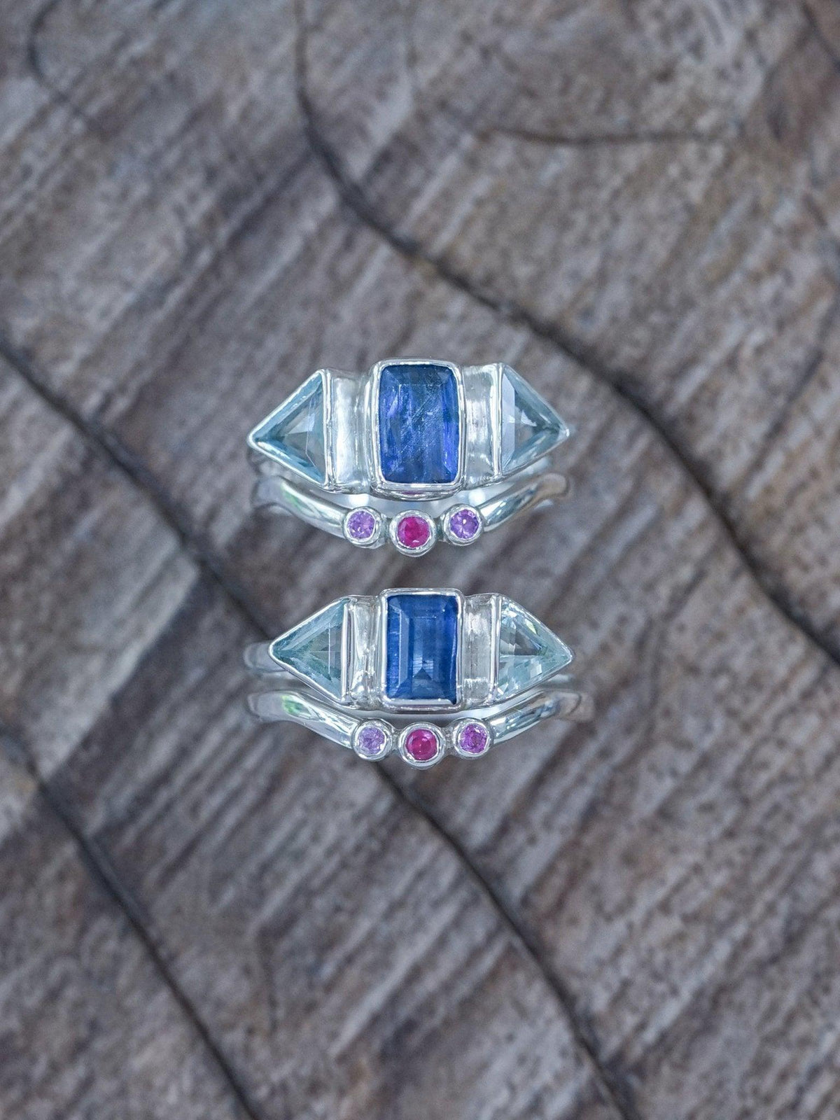 Kyanite Ring Set - Gardens of the Sun | Ethical Jewelry