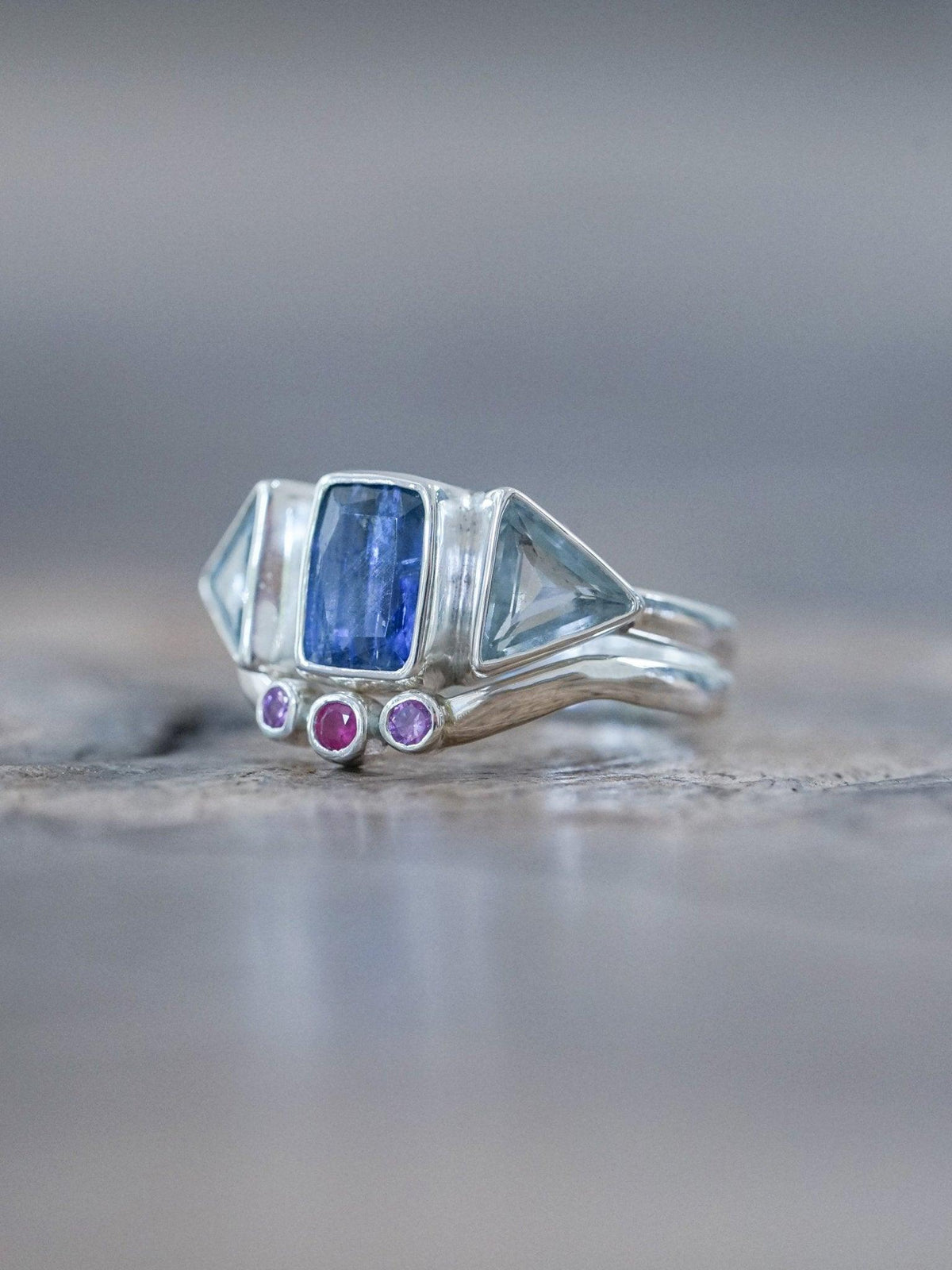 Kyanite Ring Set - Gardens of the Sun | Ethical Jewelry