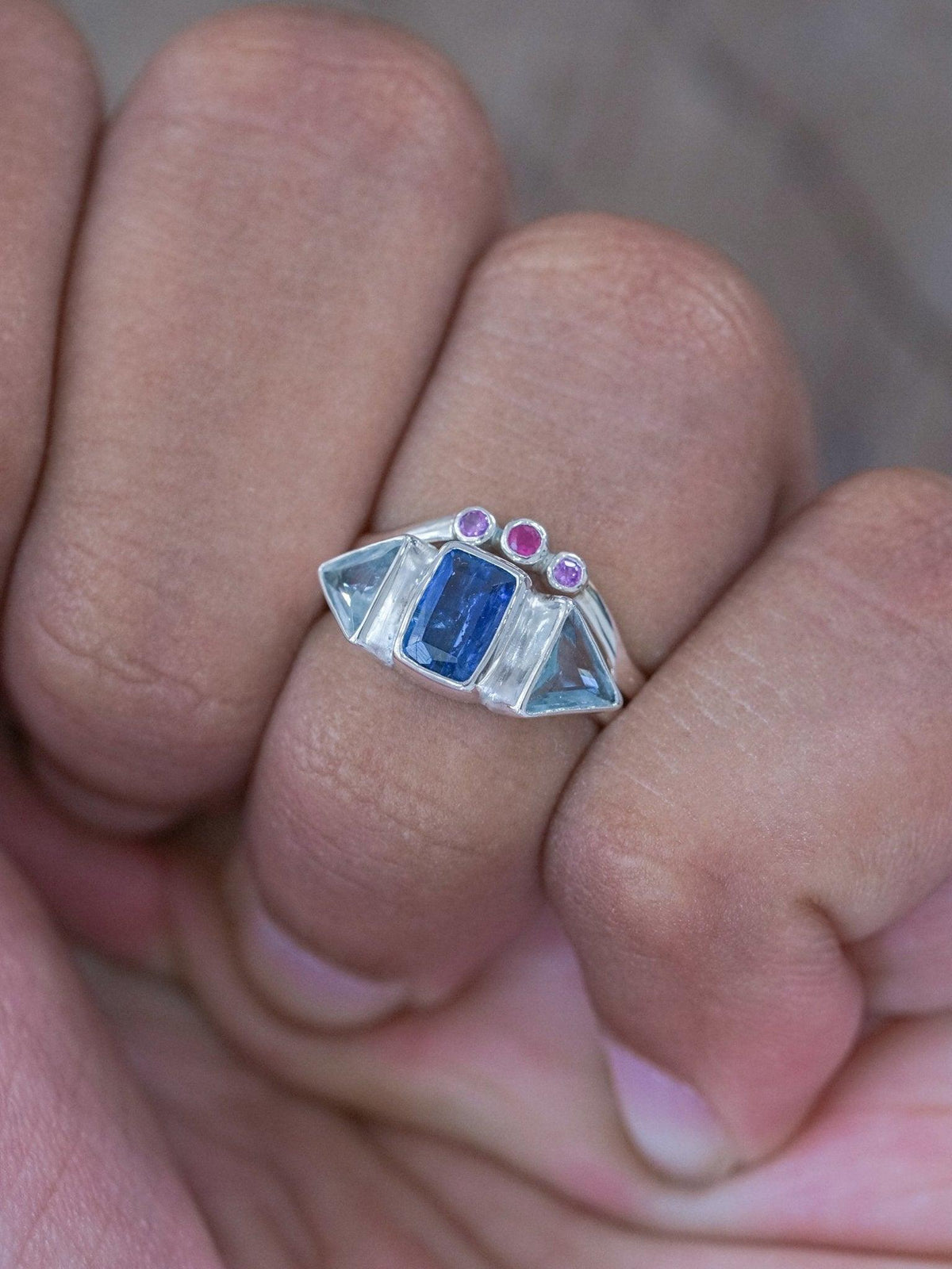 Kyanite Ring Set - Gardens of the Sun | Ethical Jewelry