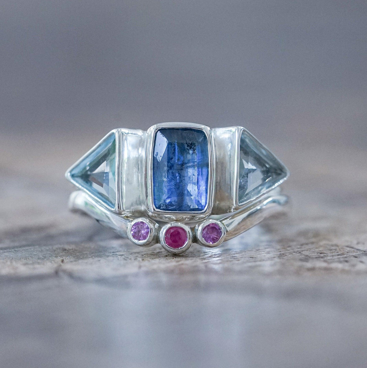 Kyanite Ring Set - Gardens of the Sun | Ethical Jewelry