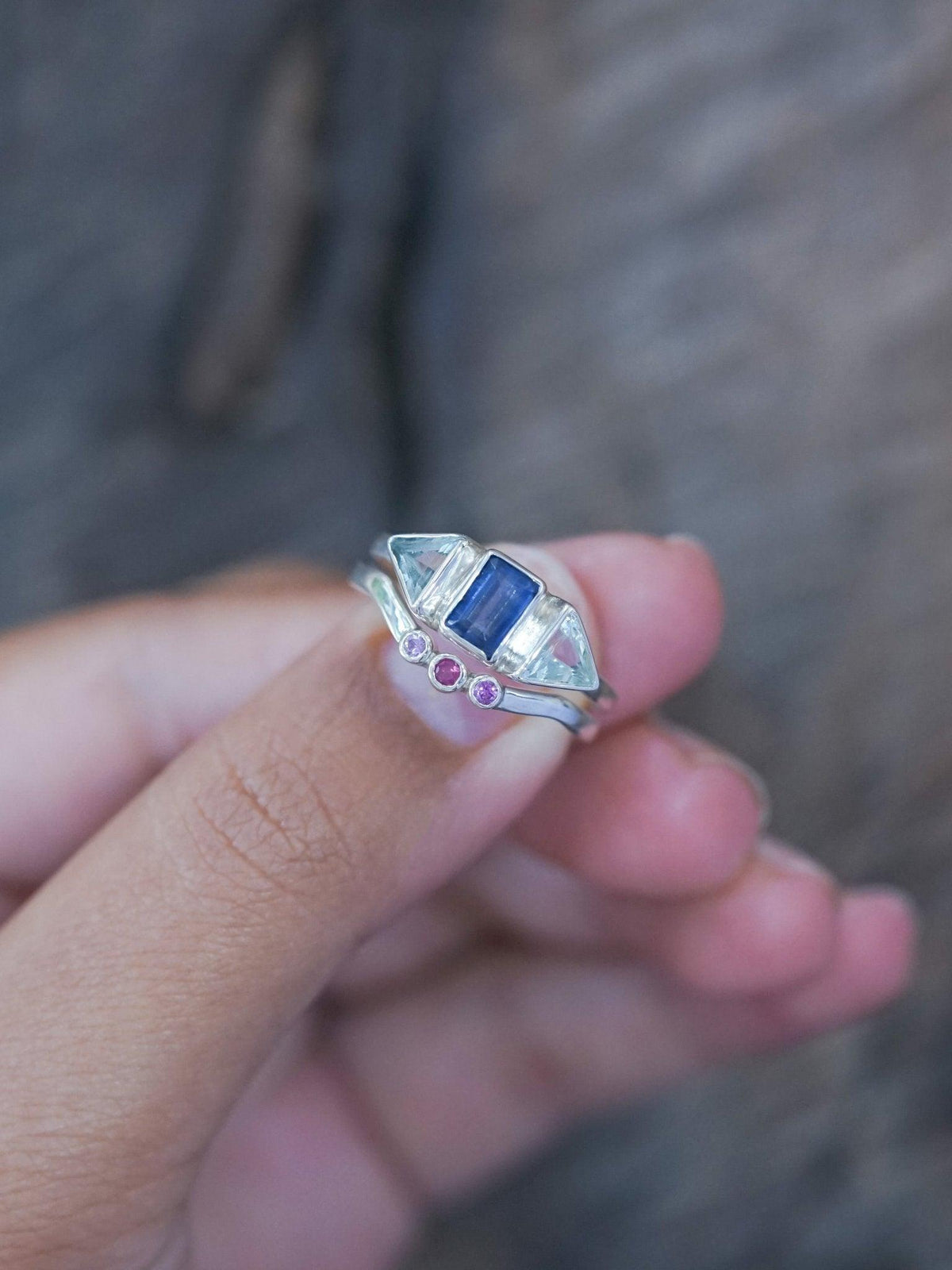 Kyanite Ring Set - Gardens of the Sun | Ethical Jewelry