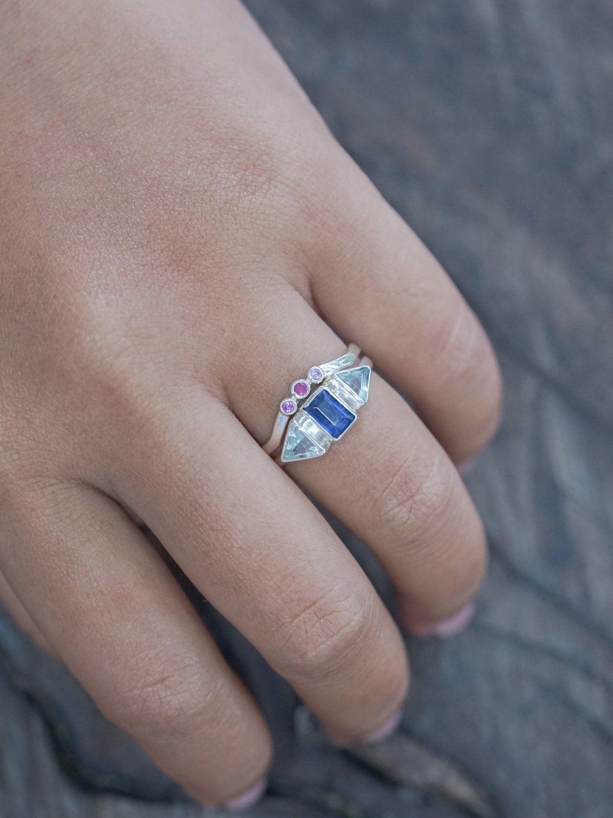 Kyanite Ring Set - Gardens of the Sun | Ethical Jewelry