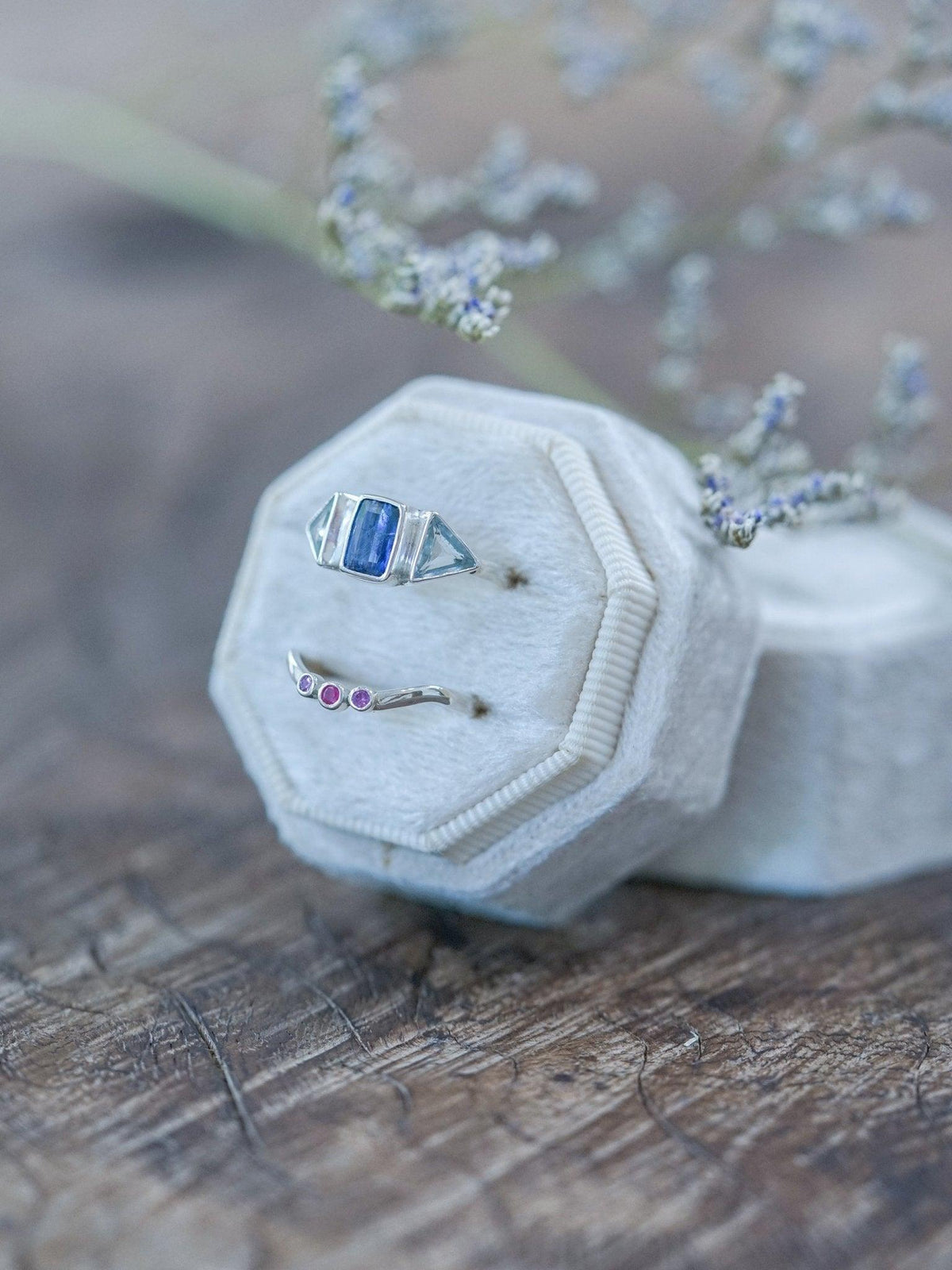 Kyanite Ring Set - Gardens of the Sun | Ethical Jewelry