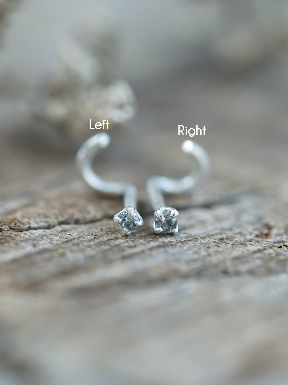 Salt and Pepper Tragus Stud Earring - Gardens of the Sun | Ethical Jewelry