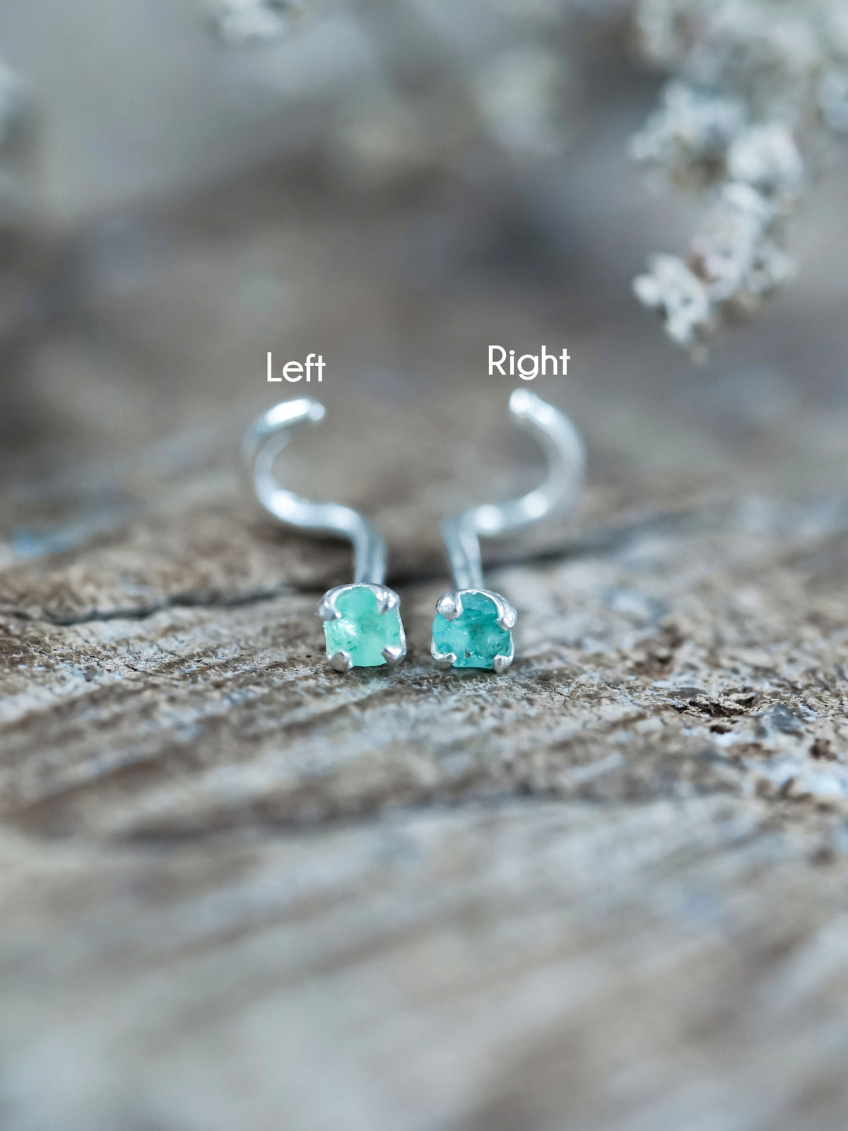Emerald Tragus Stud Earring - Gardens of the Sun | Ethical Jewelry