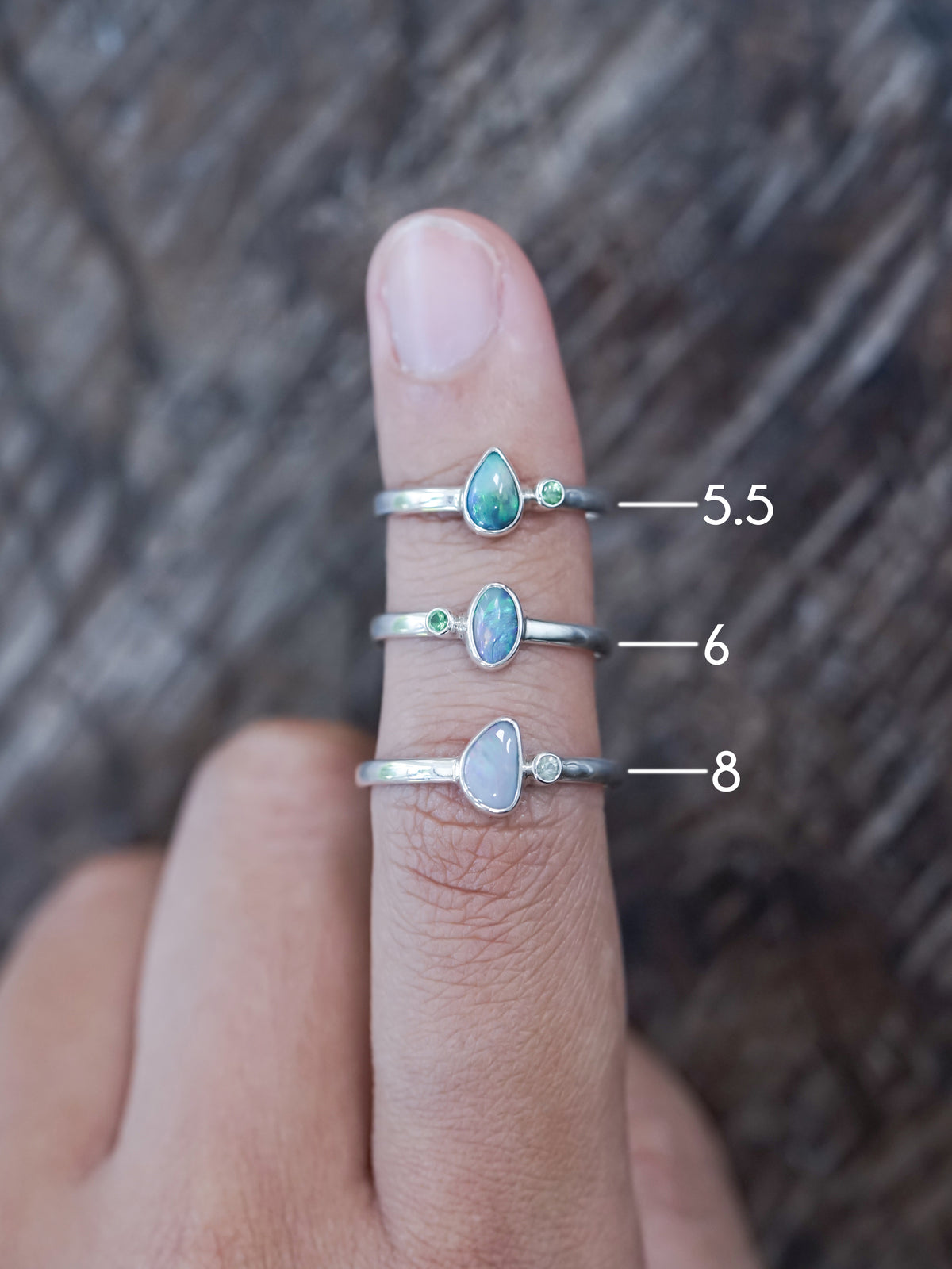 Opal and Garnet Ring - Gardens of the Sun | Ethical Jewelry