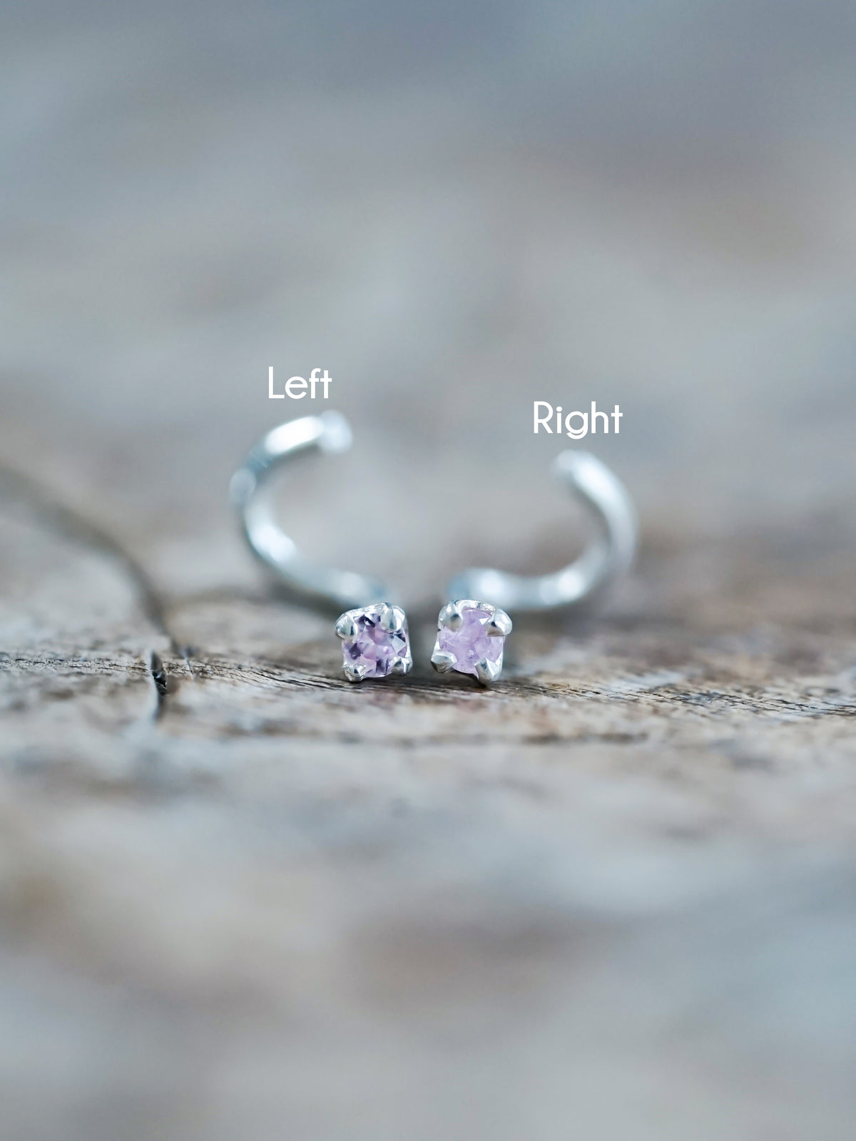 Pink Sapphire Tragus Stud Earring - Gardens of the Sun | Ethical Jewelry
