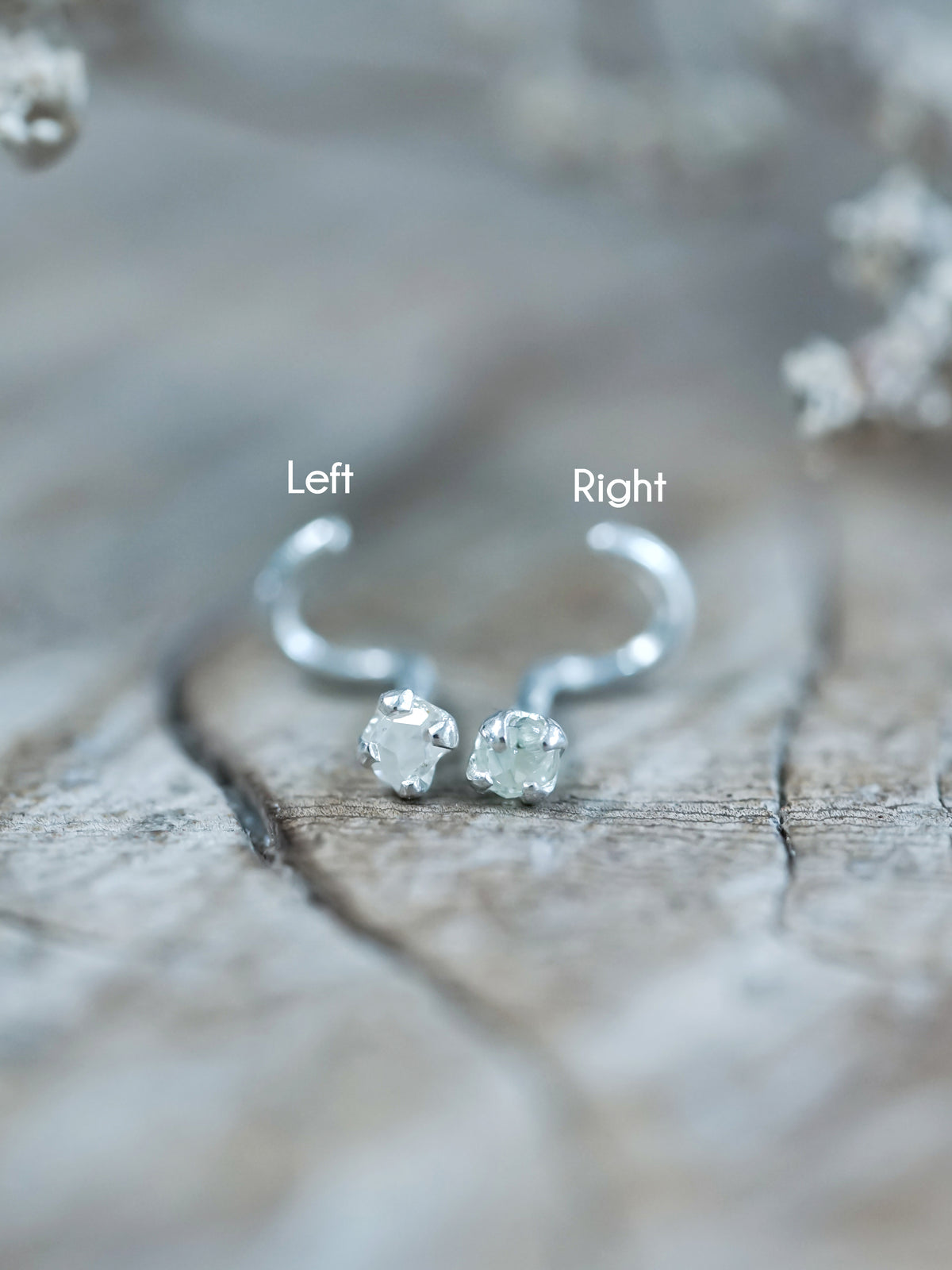 Polki Diamond Tragus Stud Earring - Gardens of the Sun | Ethical Jewelry