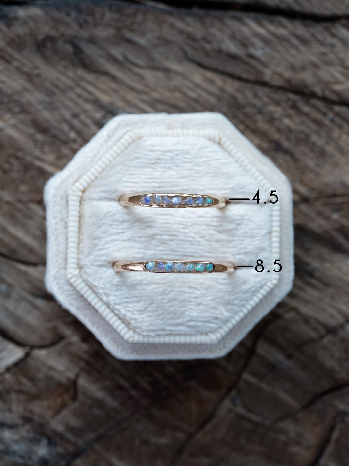 Rough Opal Ring with Hidden Gems in Rose Gold - Size 8.5 - Gardens of the Sun | Ethical Jewelry