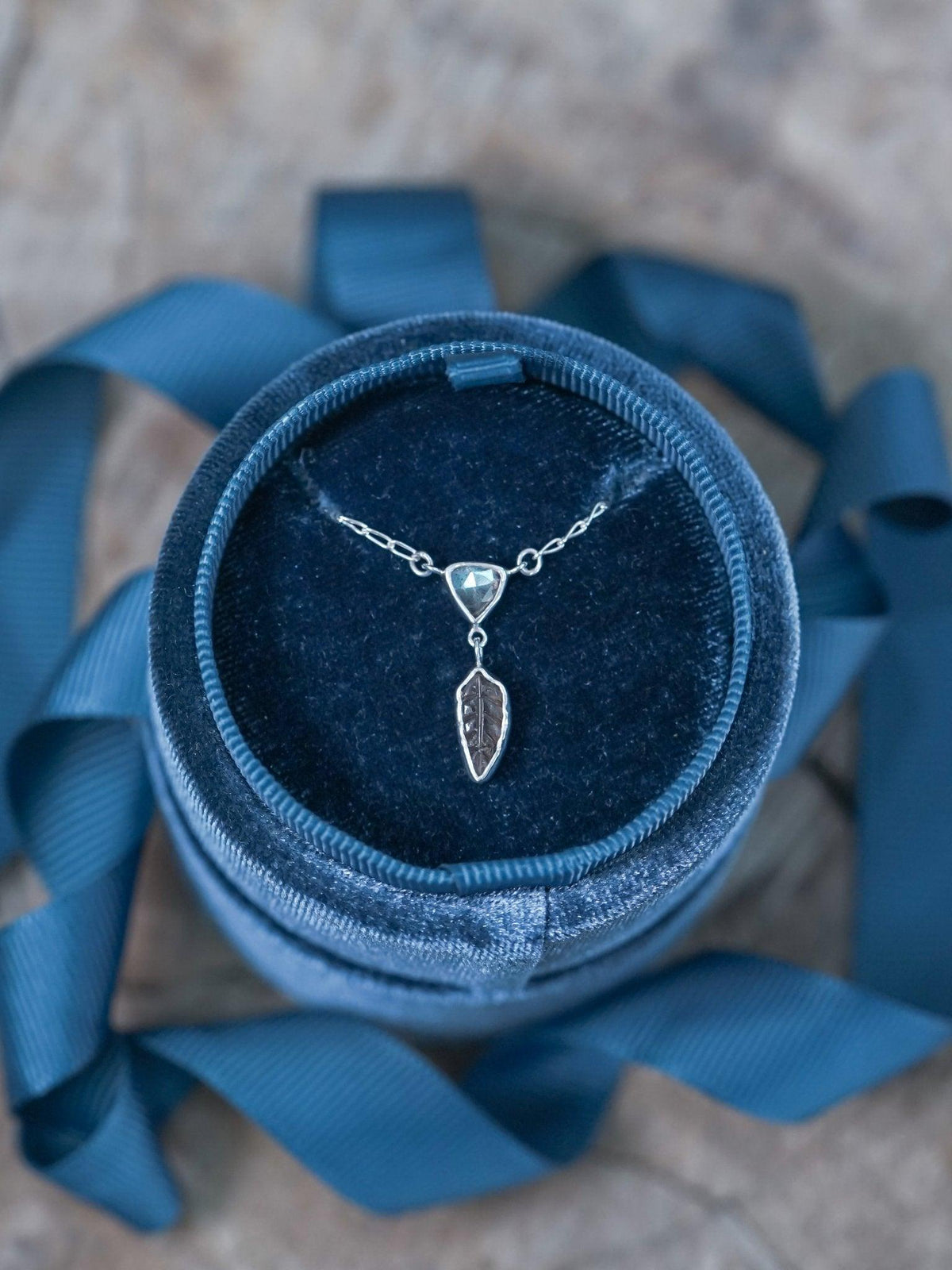 Labradorite and Tourmaline Leaf Necklace - Gardens of the Sun | Ethical Jewelry