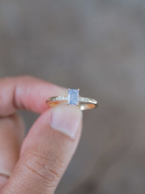 Lavender Sapphire and Diamond Ring in Ethical Gold - Gardens of the Sun | Ethical Jewelry
