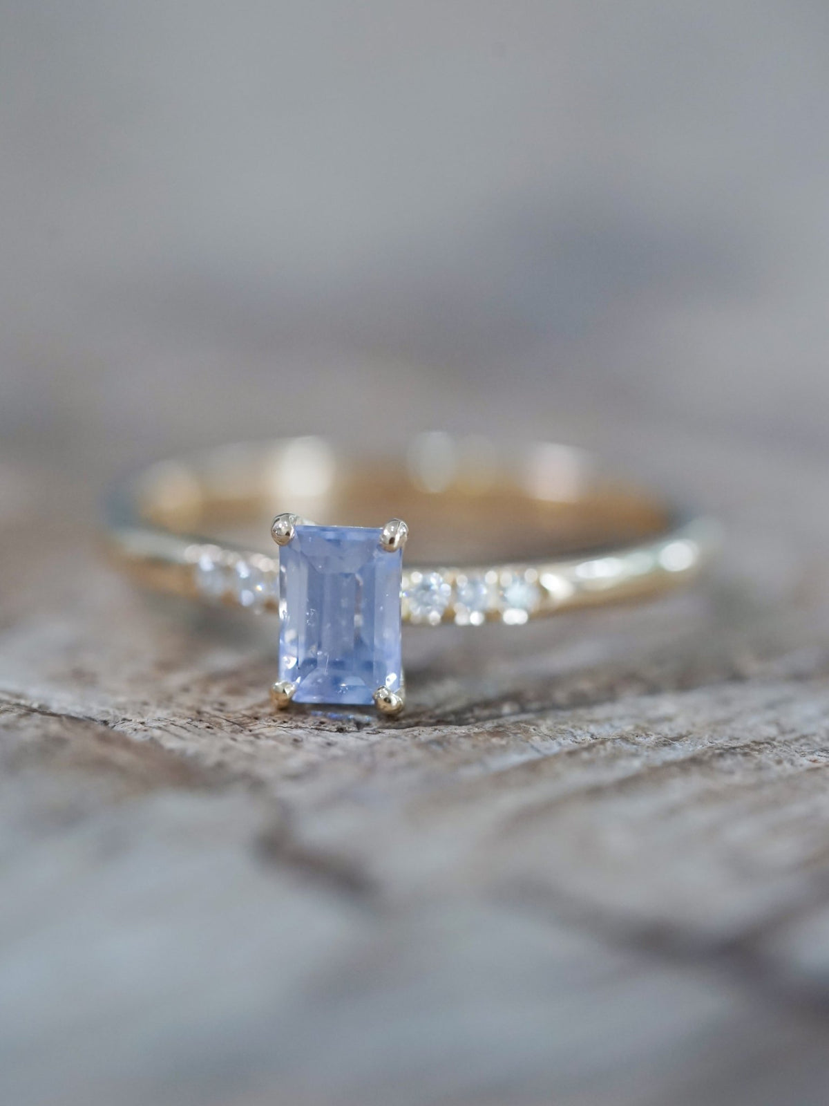 Lavender Sapphire and Diamond Ring in Ethical Gold - Gardens of the Sun | Ethical Jewelry