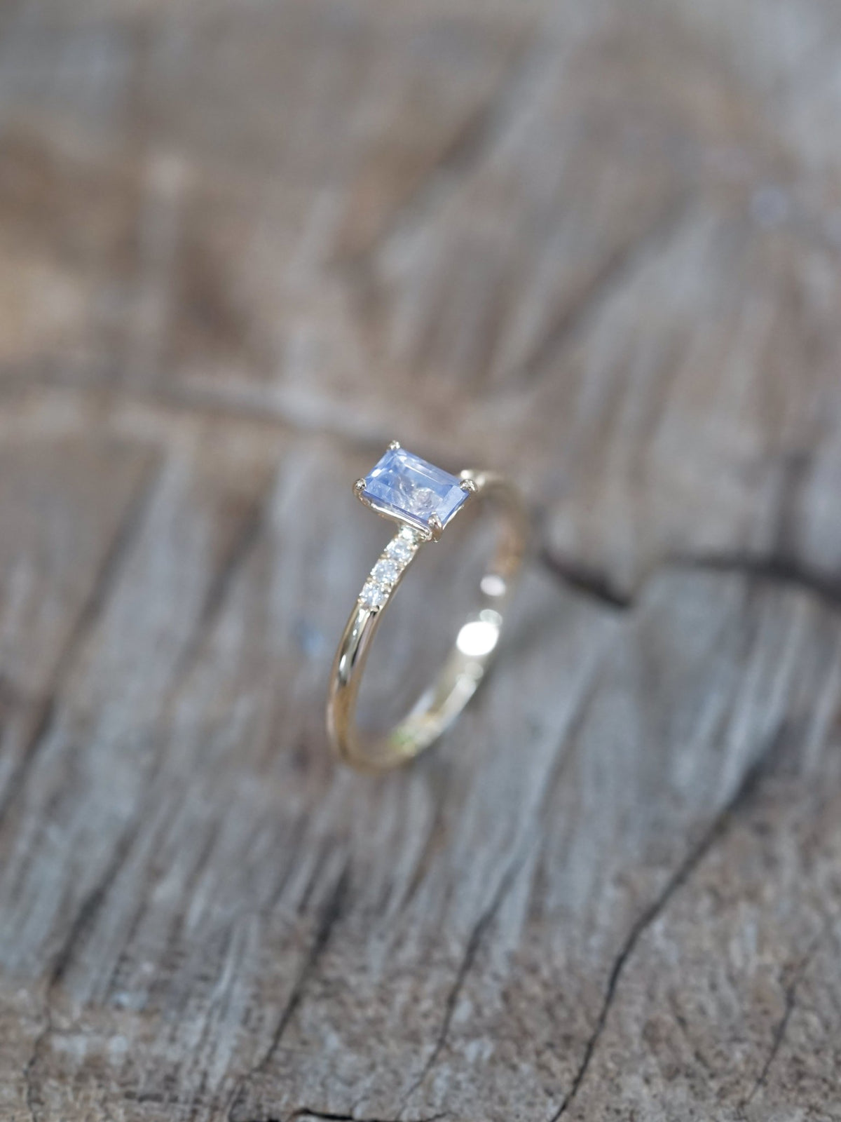 Lavender Sapphire and Diamond Ring in Ethical Gold - Gardens of the Sun | Ethical Jewelry