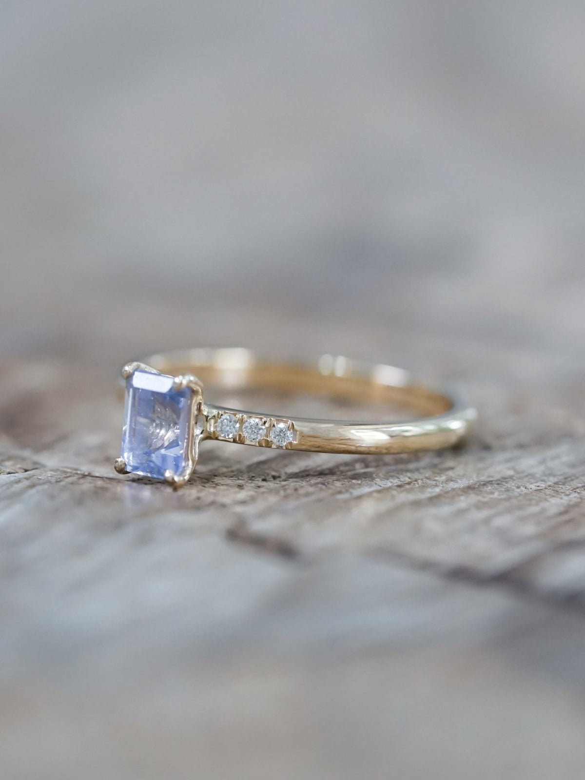 Lavender Sapphire and Diamond Ring in Ethical Gold - Gardens of the Sun | Ethical Jewelry