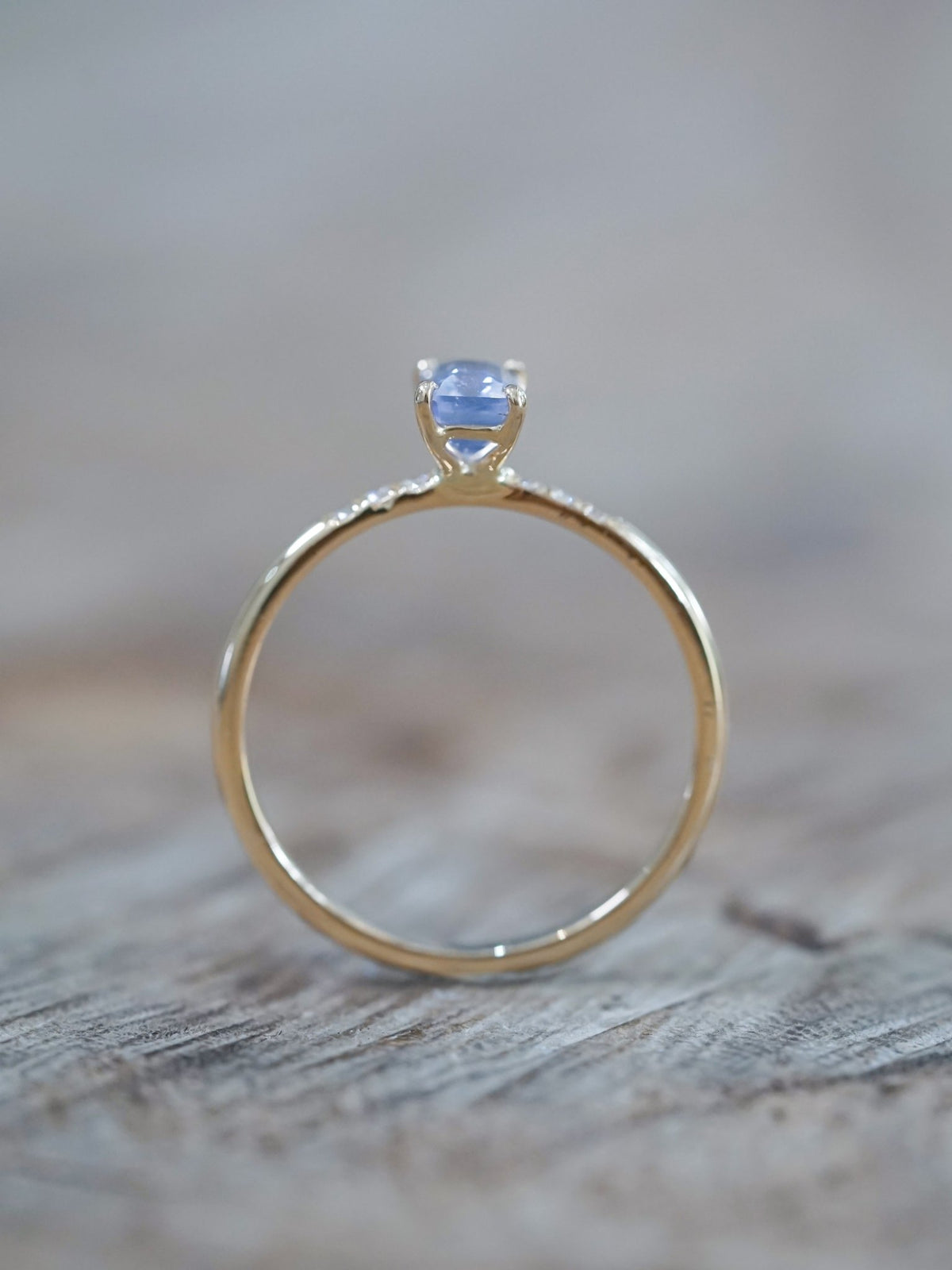 Lavender Sapphire and Diamond Ring in Ethical Gold - Gardens of the Sun | Ethical Jewelry