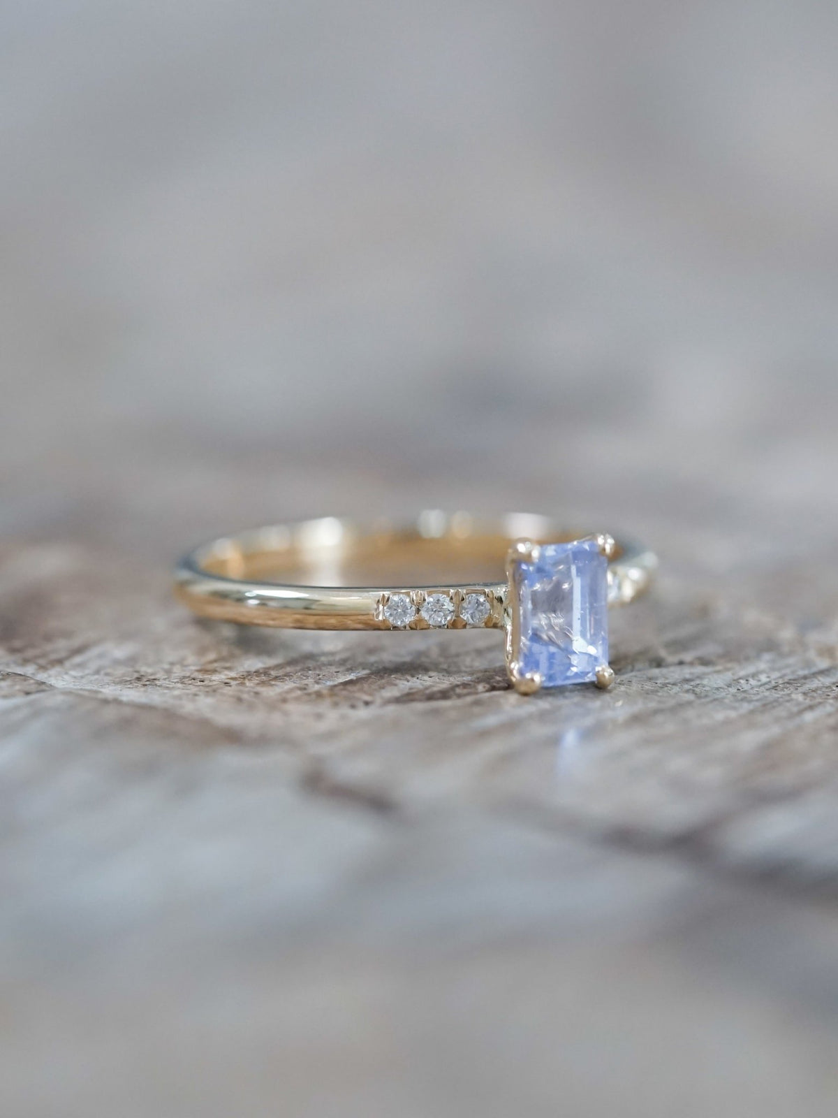 Lavender Sapphire and Diamond Ring in Ethical Gold - Gardens of the Sun | Ethical Jewelry