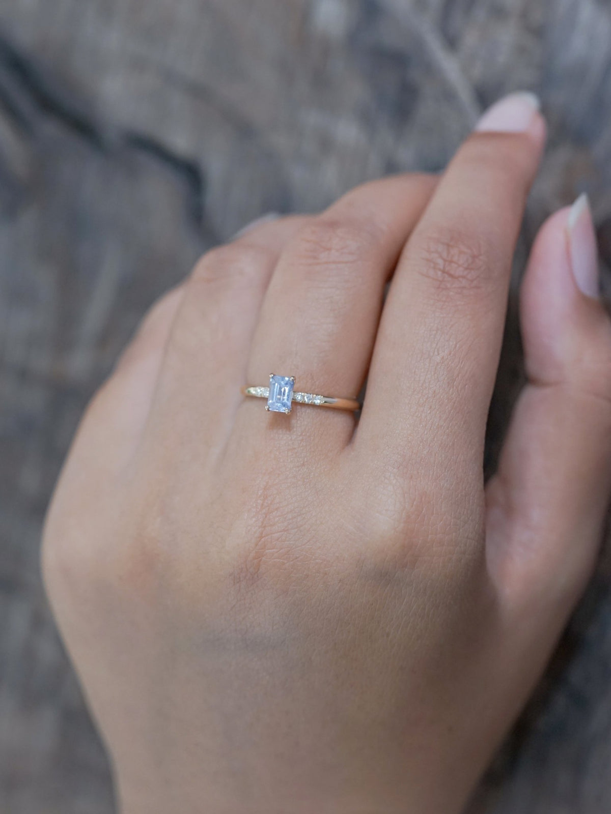 Lavender Sapphire and Diamond Ring in Ethical Gold - Gardens of the Sun | Ethical Jewelry