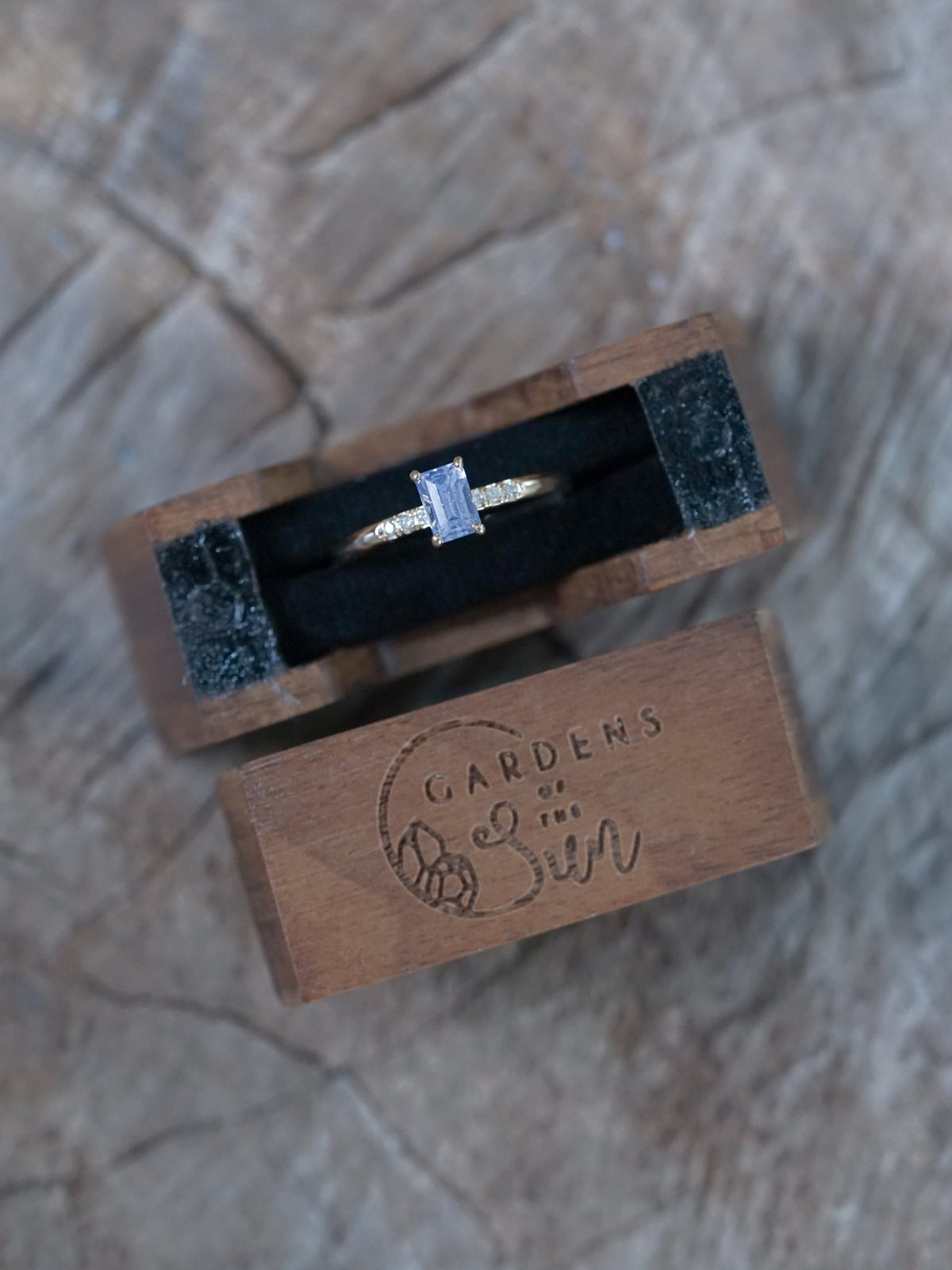 Lavender Sapphire and Diamond Ring in Ethical Gold - Gardens of the Sun | Ethical Jewelry