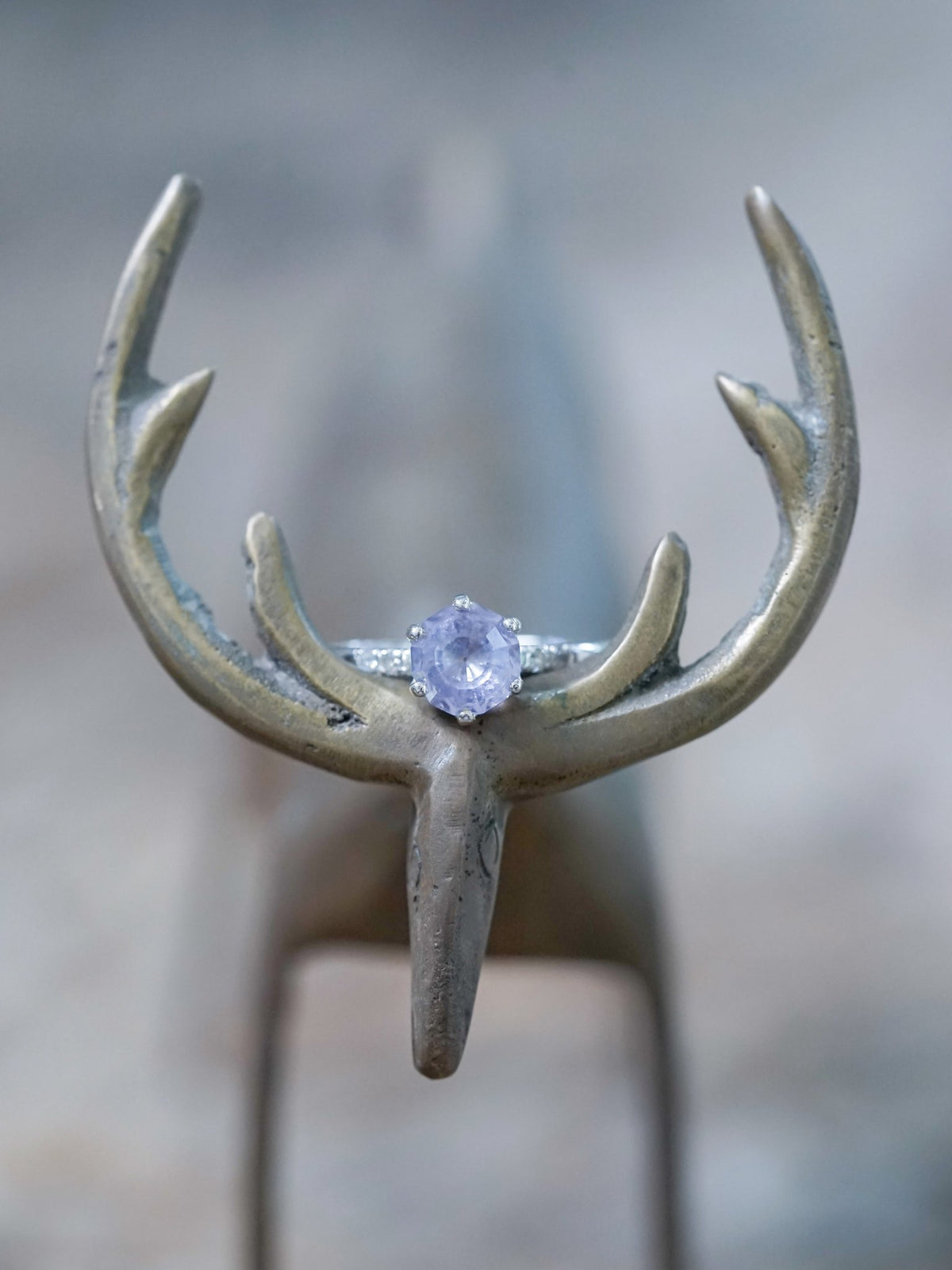 Lavender Sapphire Ring in White Gold - Gardens of the Sun | Ethical Jewelry