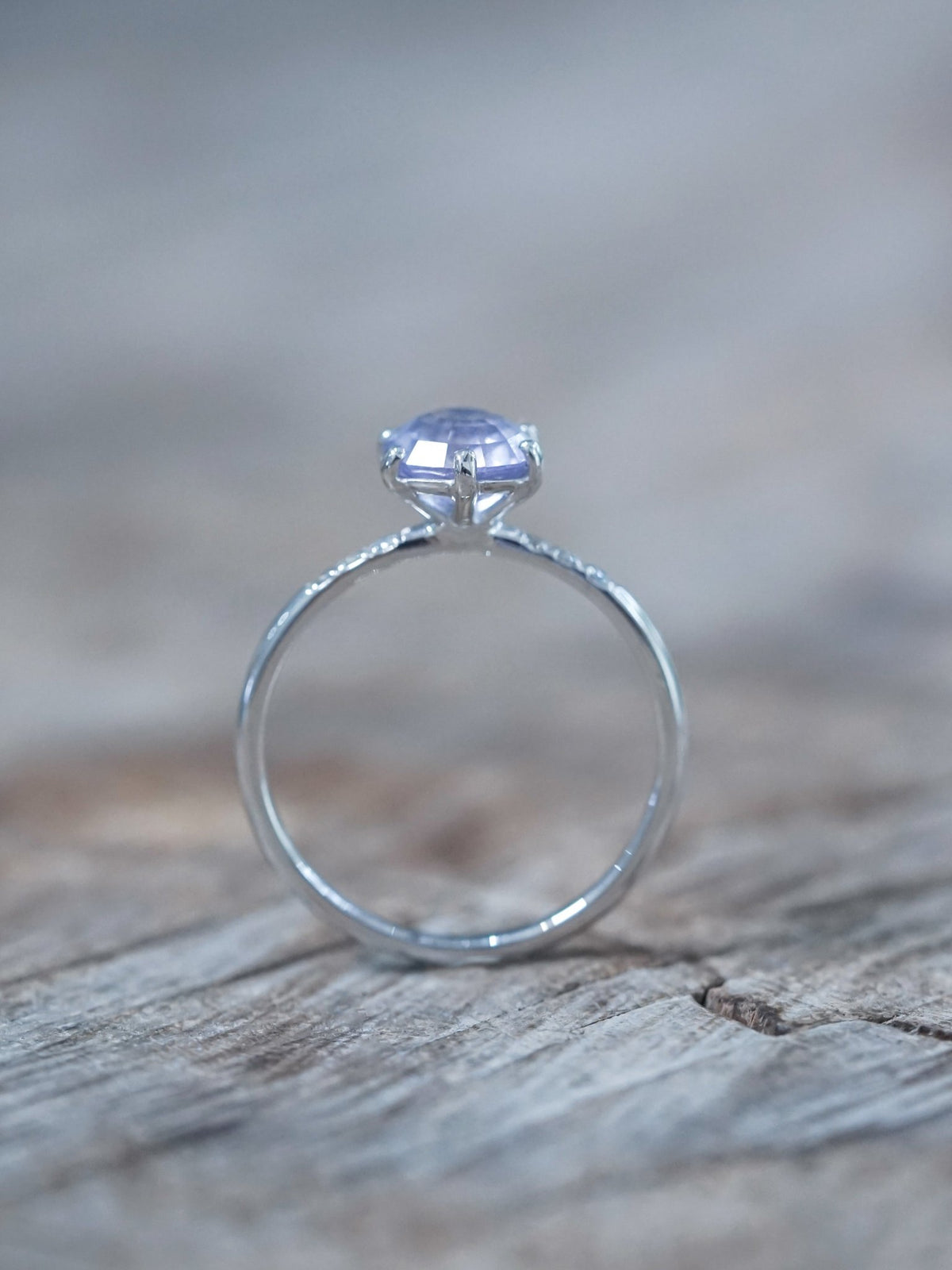 Lavender Sapphire Ring in White Gold - Gardens of the Sun | Ethical Jewelry