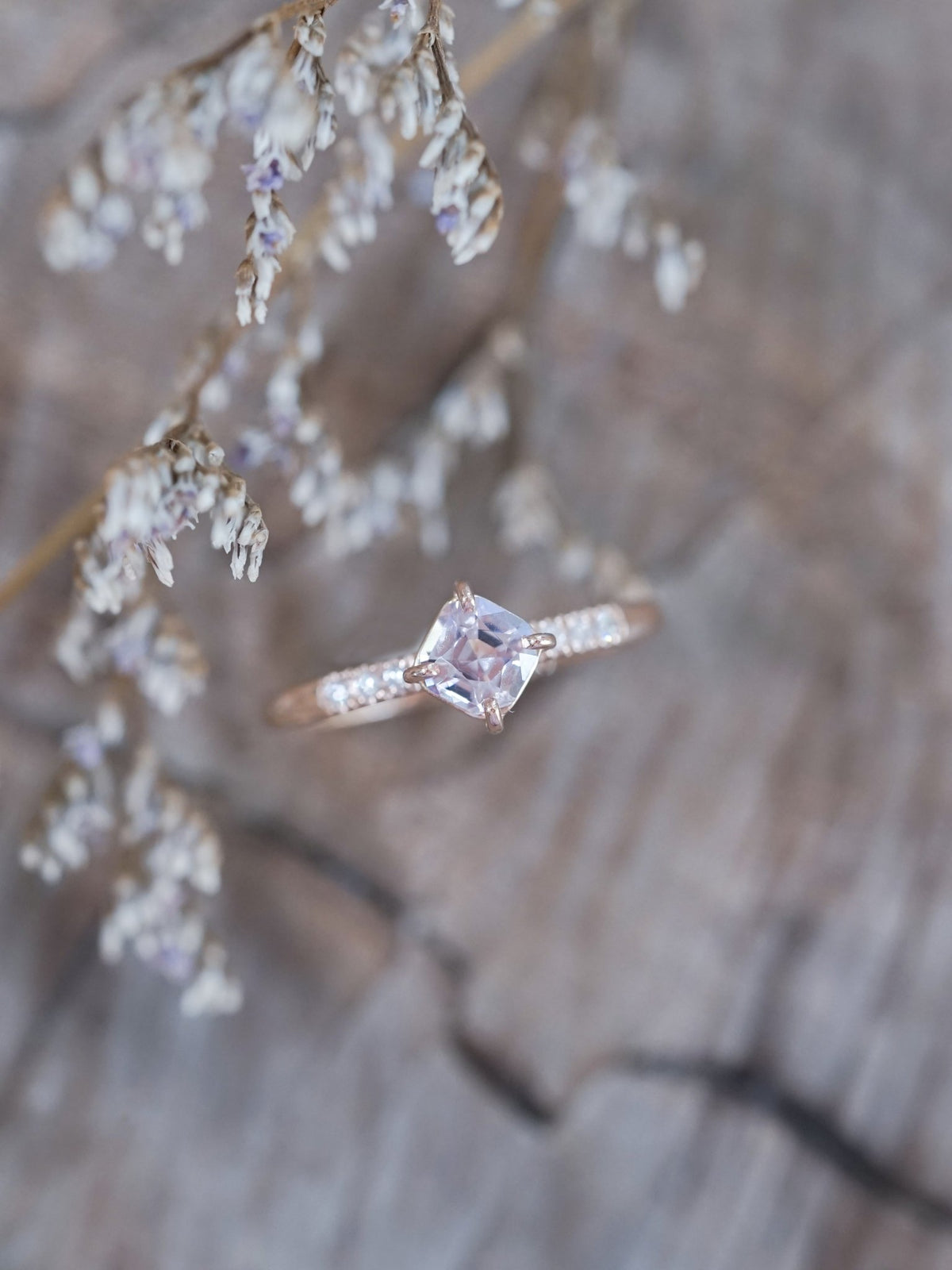 Lavender Spinel Ring in Eco Rose Gold - Gardens of the Sun | Ethical Jewelry
