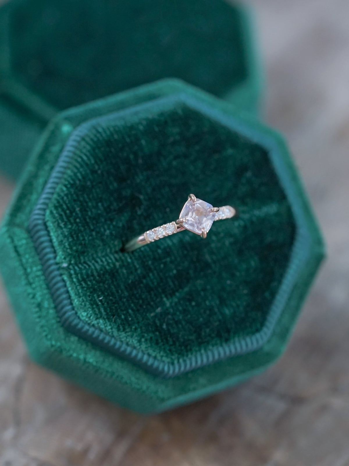 Lavender Spinel Ring in Eco Rose Gold - Gardens of the Sun | Ethical Jewelry