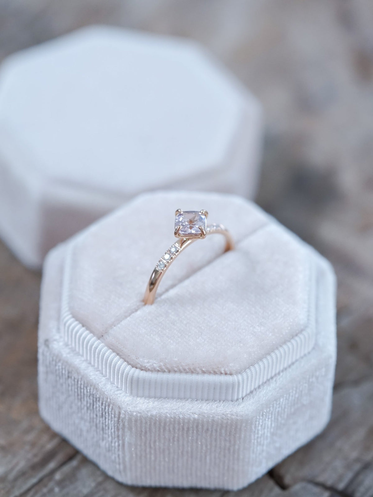 Lavender Spinel Ring in Eco Rose Gold - Gardens of the Sun | Ethical Jewelry