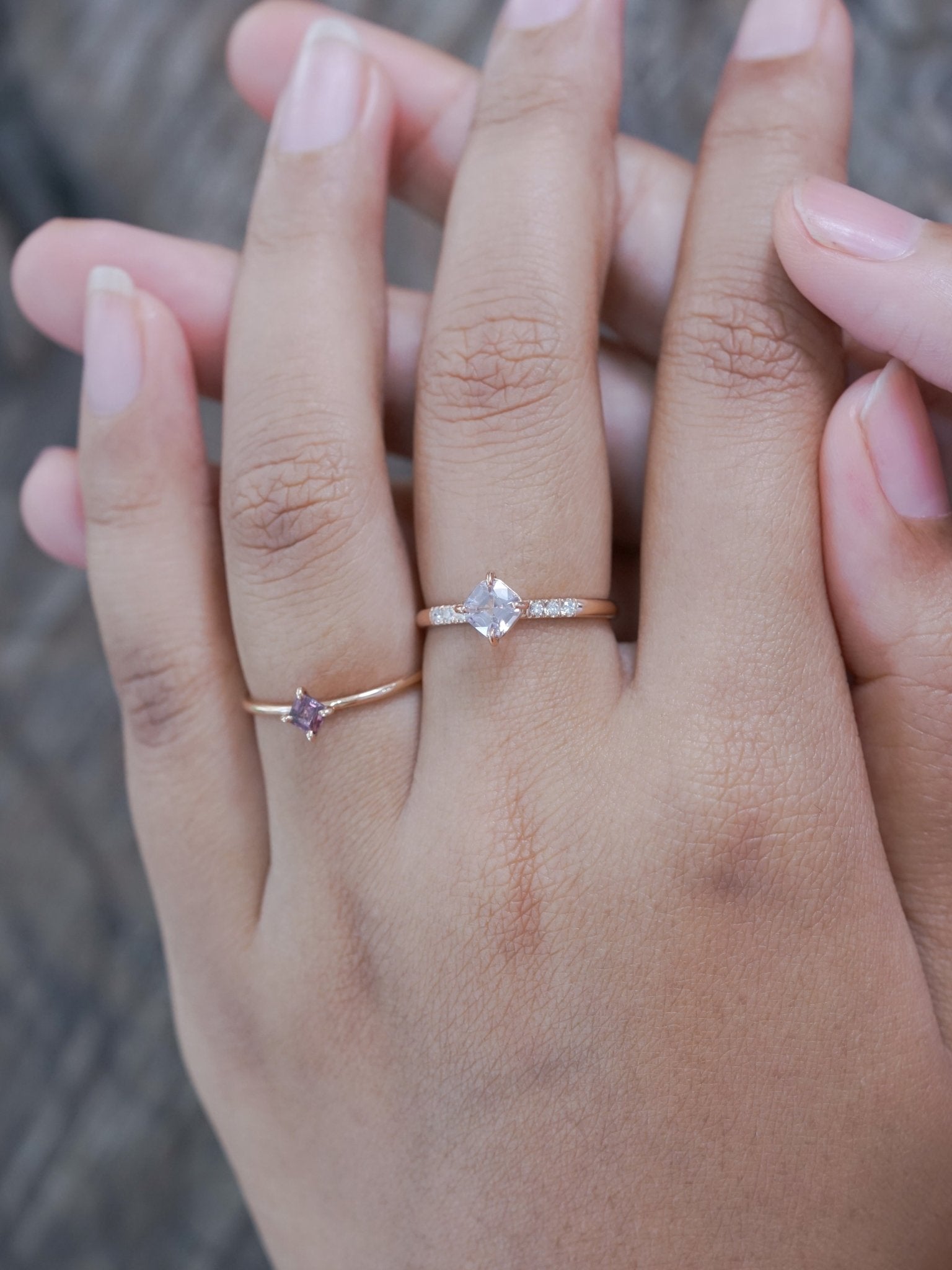14k Solid Rose Gold Small & Dainty Promise Ring for Her,womens Unique  Promise Ring, Simple Delicate Promise Ring, White Cz Promise Ring - Etsy