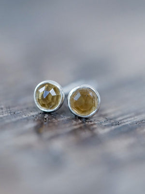Lemon Quartz Disco Ball Earrings - Gardens of the Sun | Ethical Jewelry