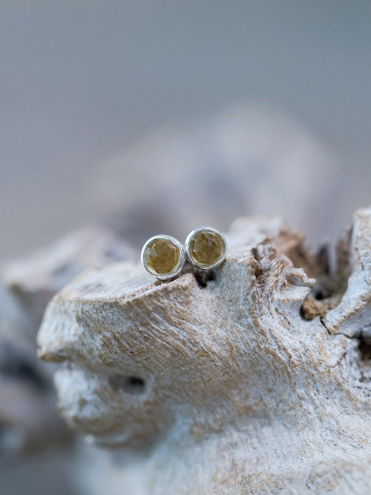 Lemon Quartz Disco Ball Earrings - Gardens of the Sun | Ethical Jewelry