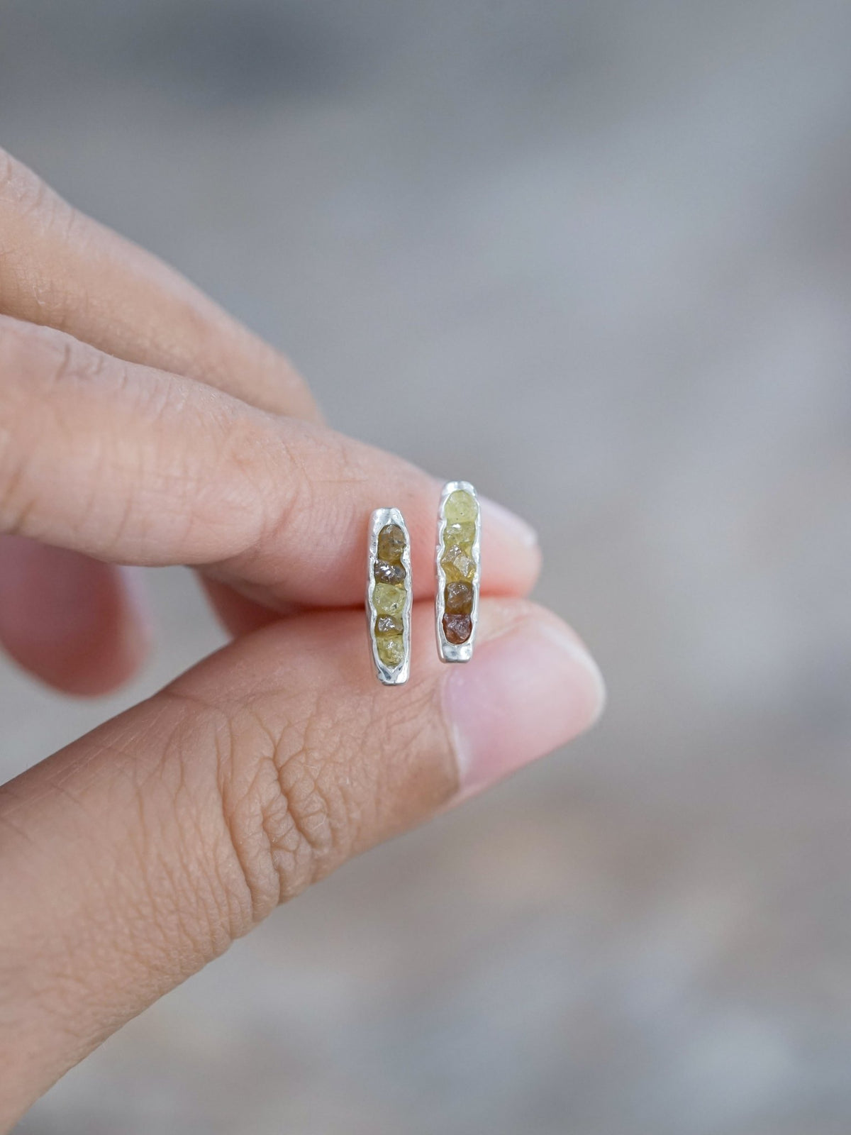 Mali Garnet Earrings with Hidden Gems - Gardens of the Sun | Ethical Jewelry