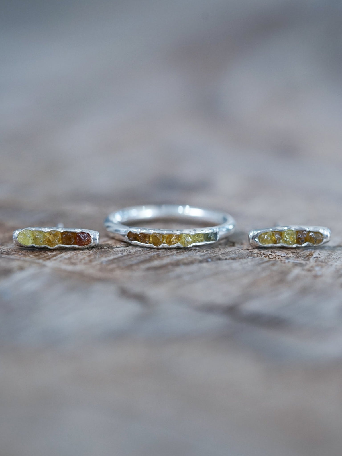 Mali Garnet Earrings with Hidden Gems - Gardens of the Sun | Ethical Jewelry