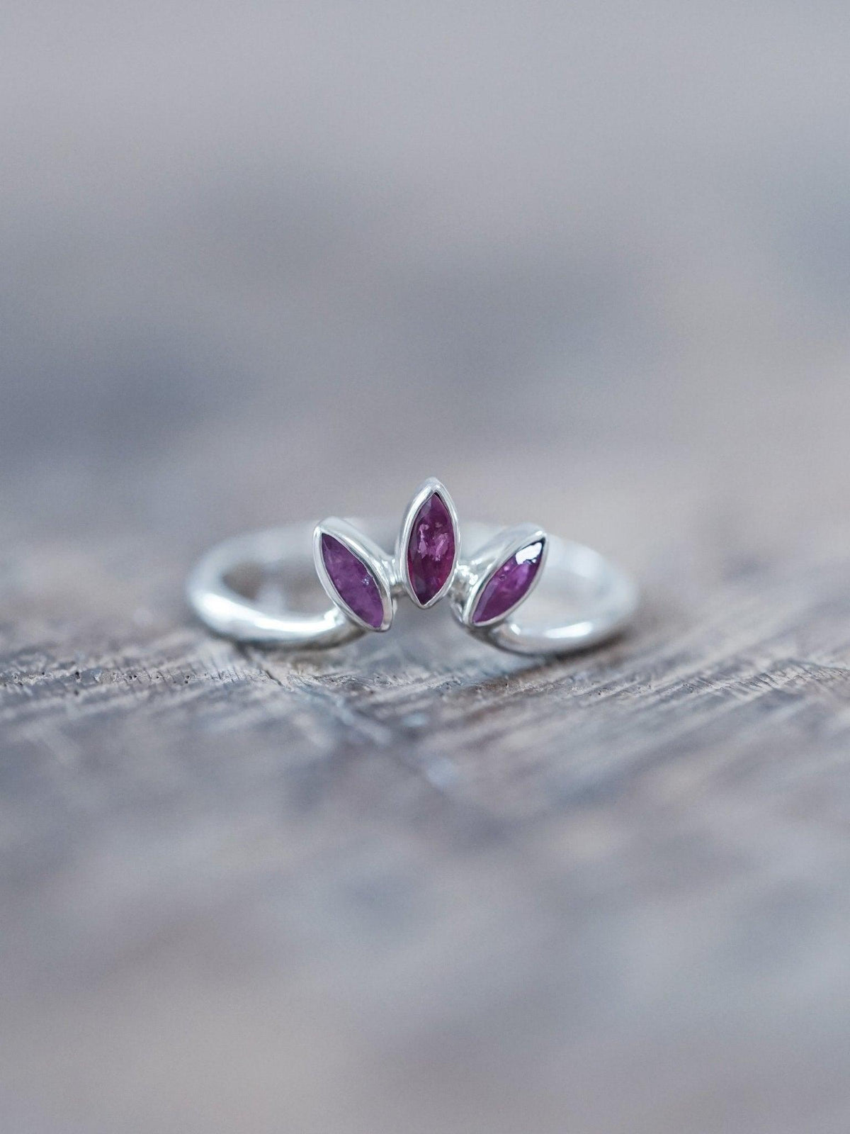 Marquise Ruby Crown Ring - Gardens of the Sun | Ethical Jewelry