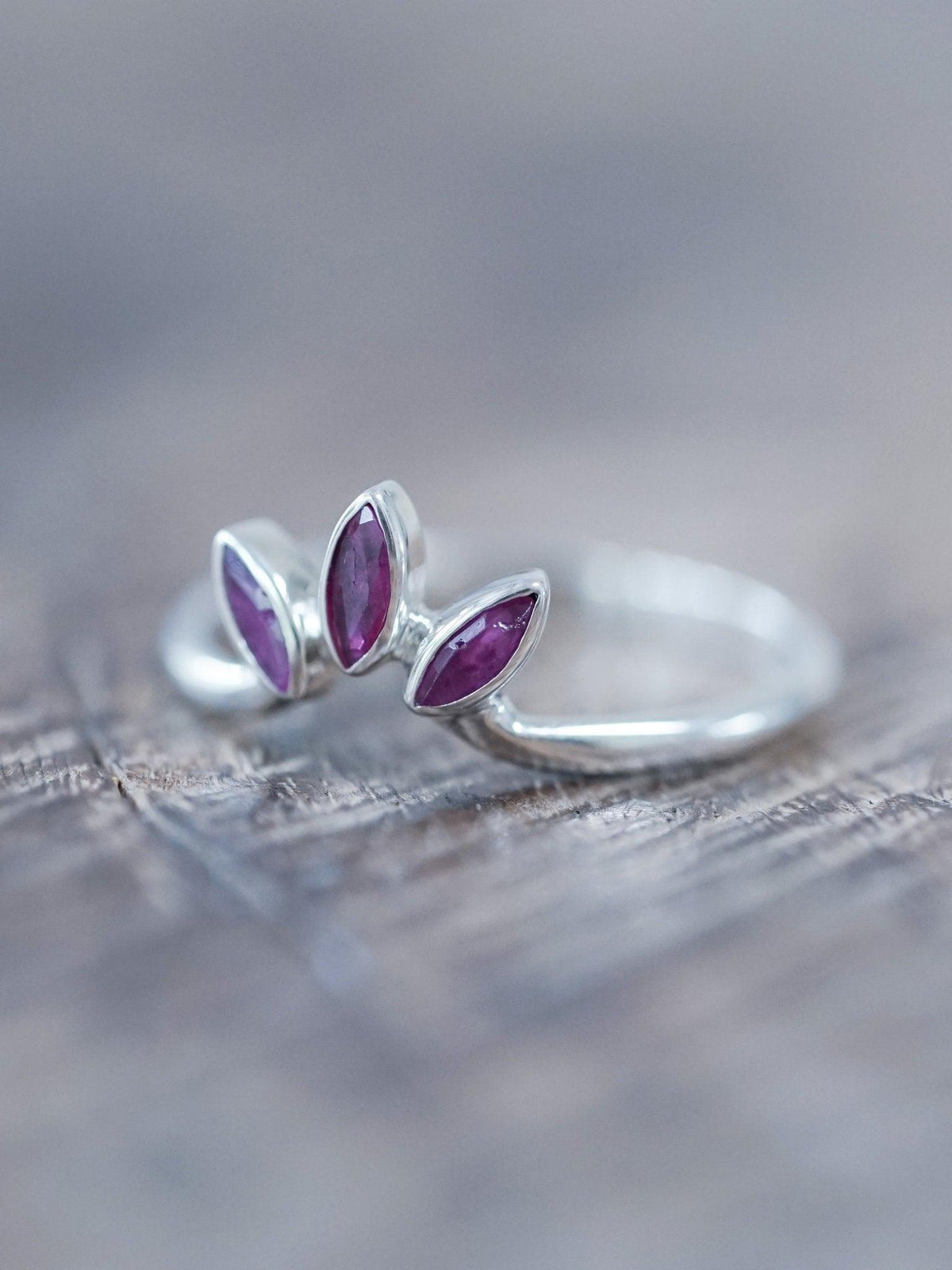 Marquise Ruby Crown Ring - Gardens of the Sun | Ethical Jewelry