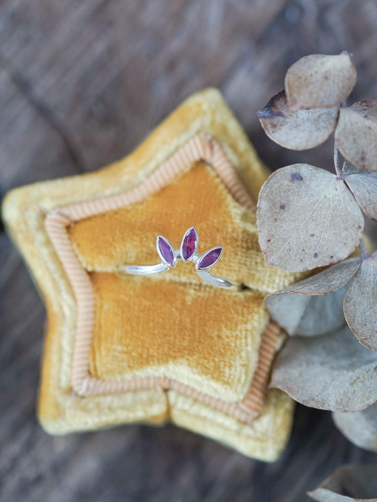 Marquise Ruby Crown Ring - Gardens of the Sun | Ethical Jewelry