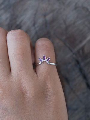 Marquise Ruby Crown Ring - Gardens of the Sun | Ethical Jewelry