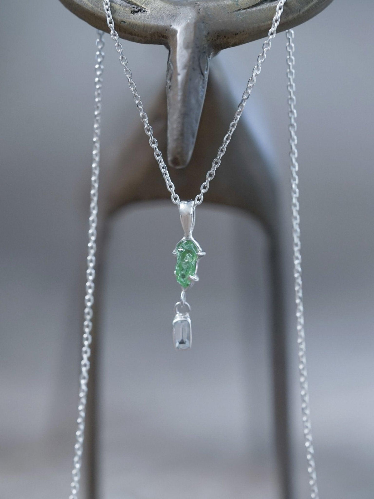 Merelani Mint Garnet and Aquamarine Necklace - Gardens of the Sun | Ethical Jewelry