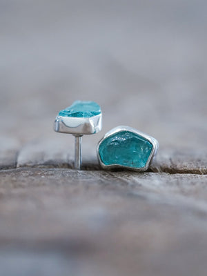 Mesa Grande Rough Apatite Earrings - Gardens of the Sun | Ethical Jewelry