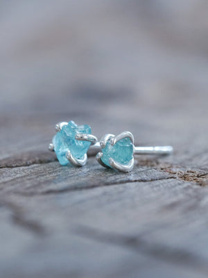 Mesa Grande Rough Apatite Earrings - Gardens of the Sun | Ethical Jewelry