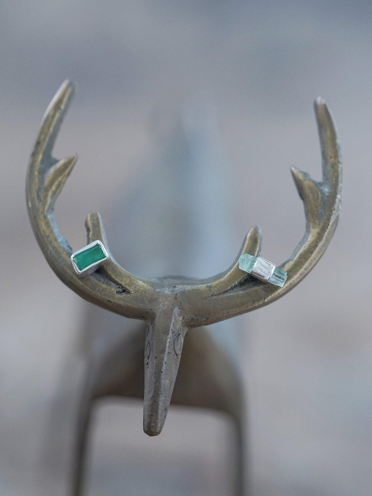 Mismatched Emerald Crystal Earrings - Gardens of the Sun | Ethical Jewelry