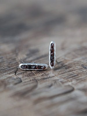 Montana Garnet Earrings with Hidden Gems - Gardens of the Sun | Ethical Jewelry