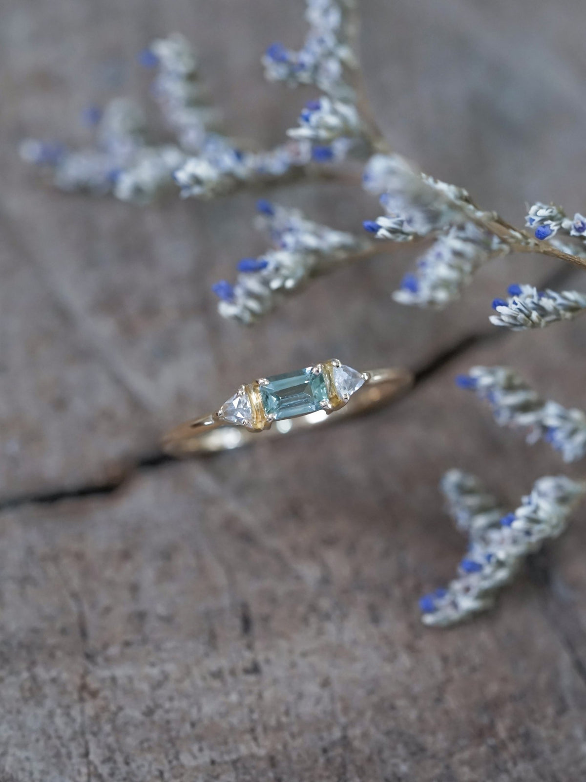 Montana Sapphire and Diamond Ring in Ethical Gold - Gardens of the Sun | Ethical Jewelry