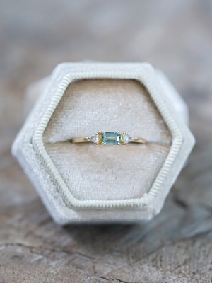 Montana Sapphire and Diamond Ring in Ethical Gold - Gardens of the Sun | Ethical Jewelry