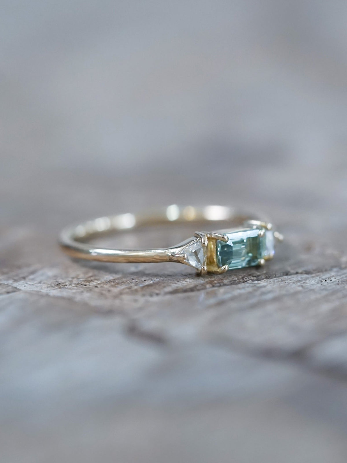 Montana Sapphire and Diamond Ring in Ethical Gold - Gardens of the Sun | Ethical Jewelry