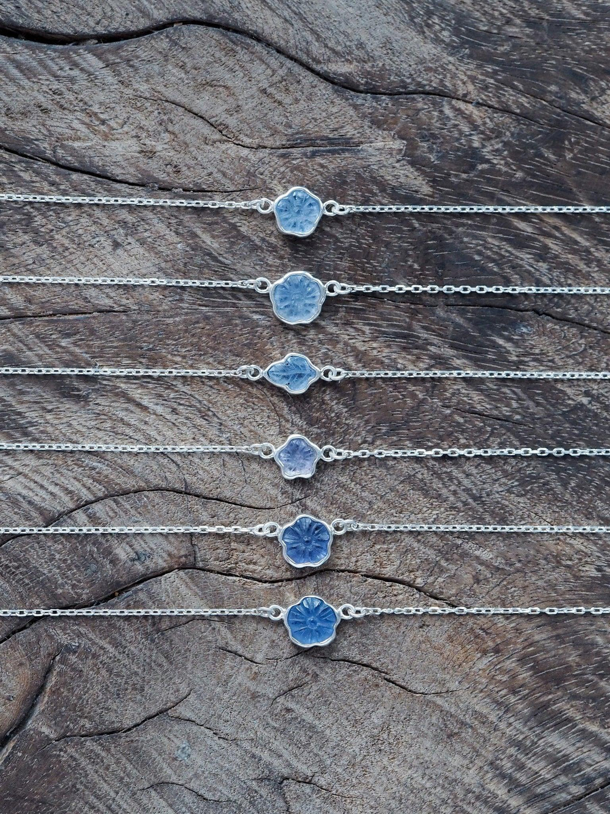 Montana Sapphire Flower Bracelet - Gardens of the Sun | Ethical Jewelry