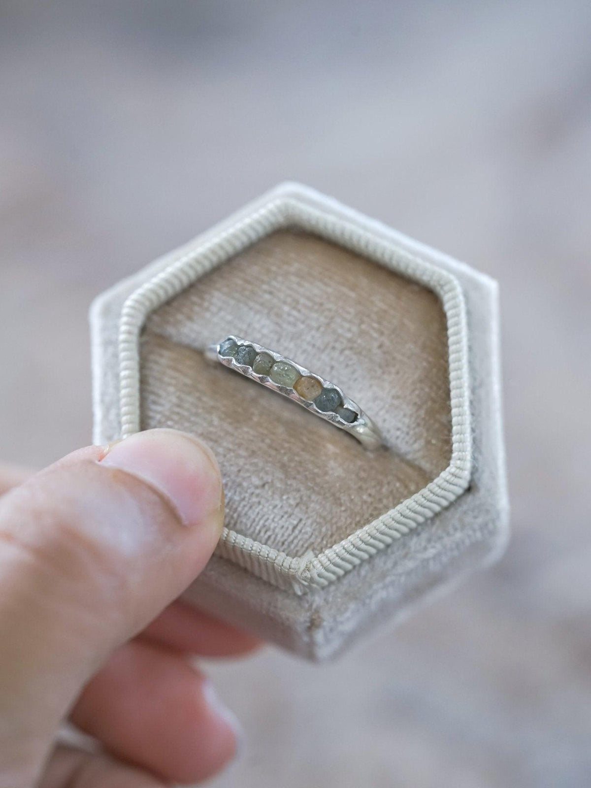 Montana Sapphire Ring with Hidden Gems - Gardens of the Sun | Ethical Jewelry